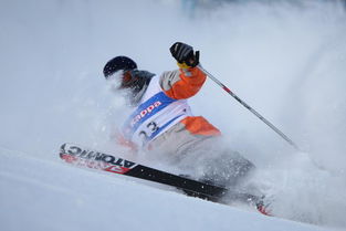大众高山滑雪黑龙江站 选手在比赛中